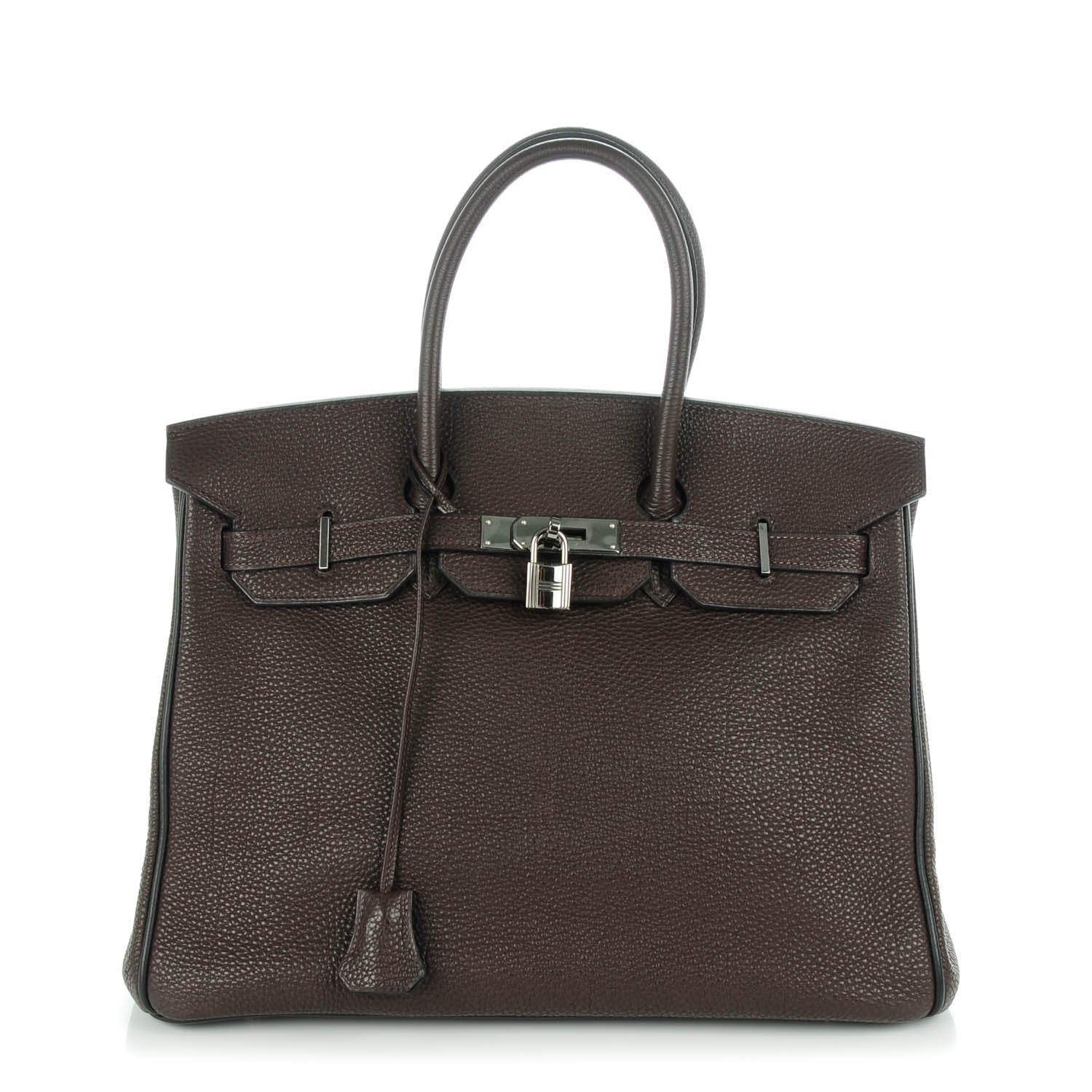 Hermes Togo Bi-Color Birkin 35 Chocolate Black 1 of 22