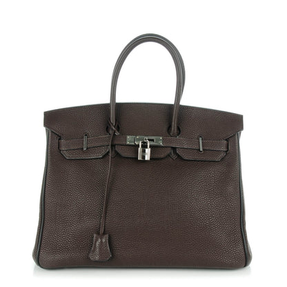 Hermes Togo Bi-Color Birkin 35 Chocolate Black 1 of 22