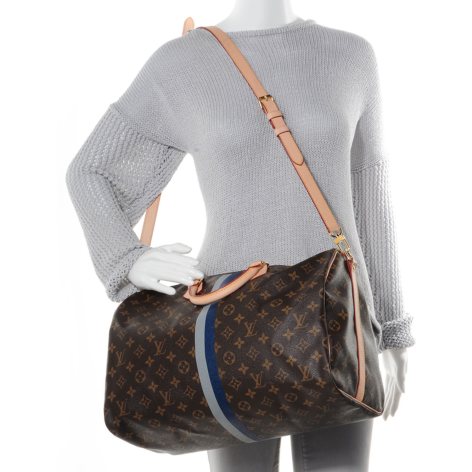 Louis Vuitton Monogram My LV Heritage Speedy Bandouliere 40 Gris and Blue Marine 2 of 7