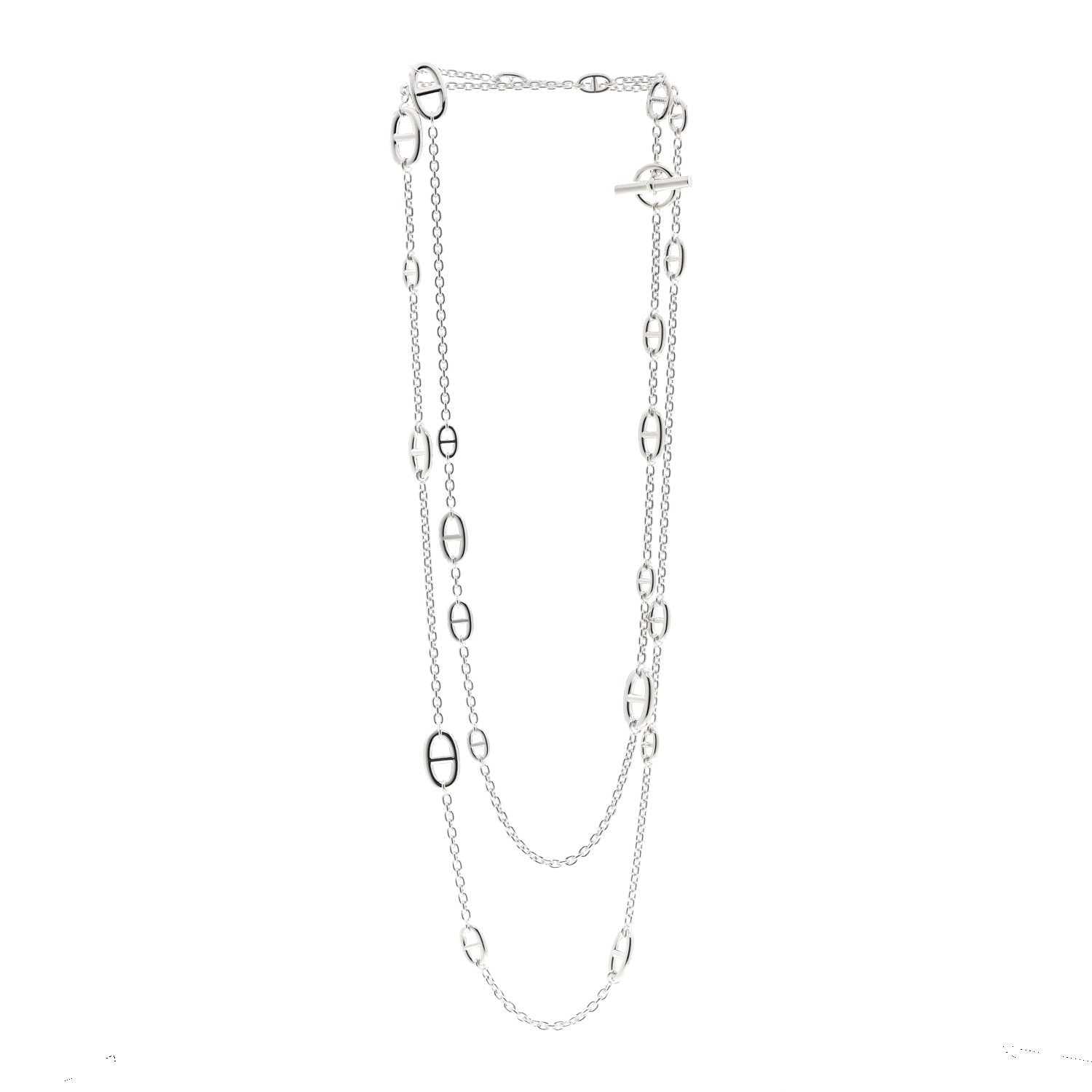Hermes Sterling Silver Farandole Necklace 160 3 of 5