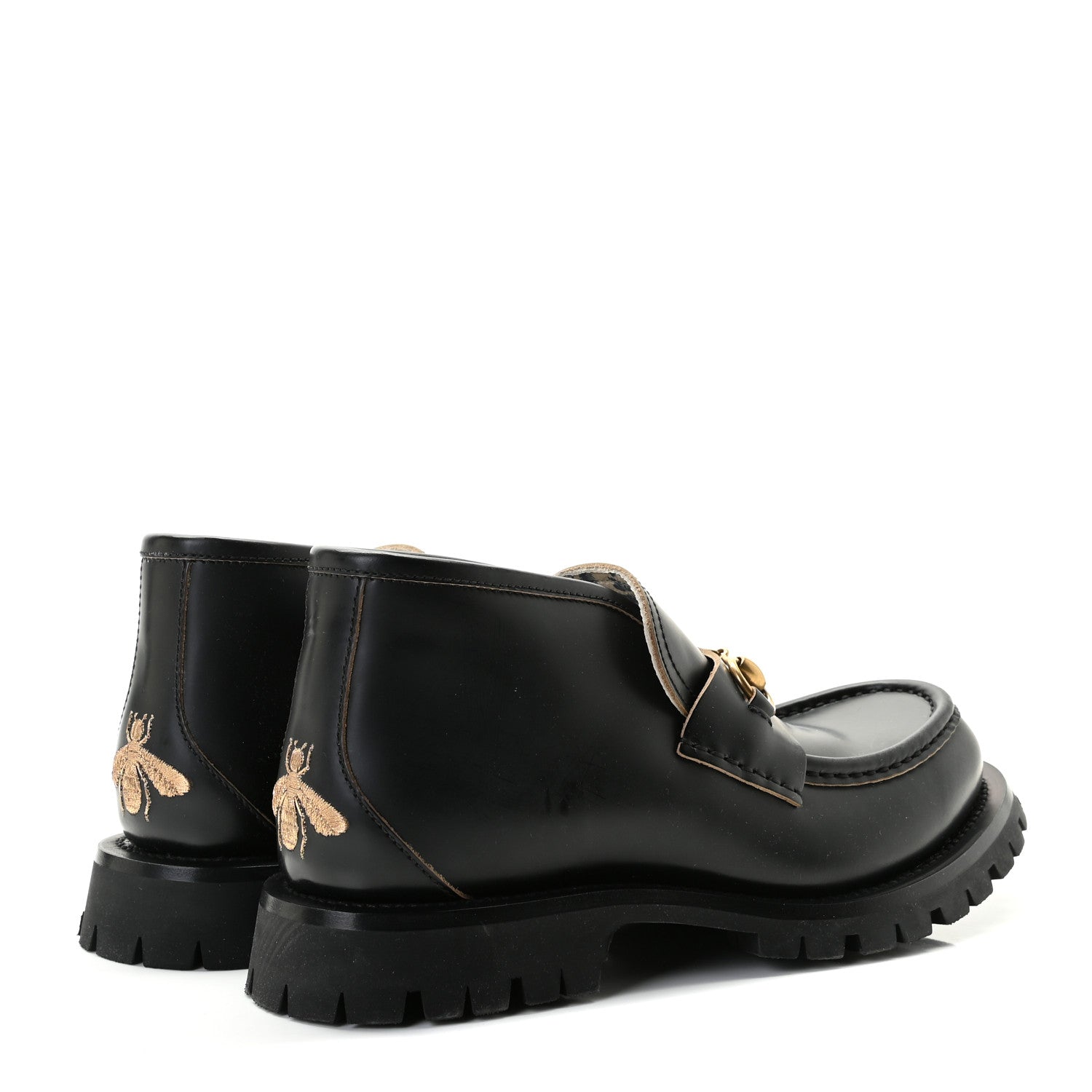 Gucci Cordovan Lux Mens Harald Horsebit Ankle Boots 7 Black 4 of 10