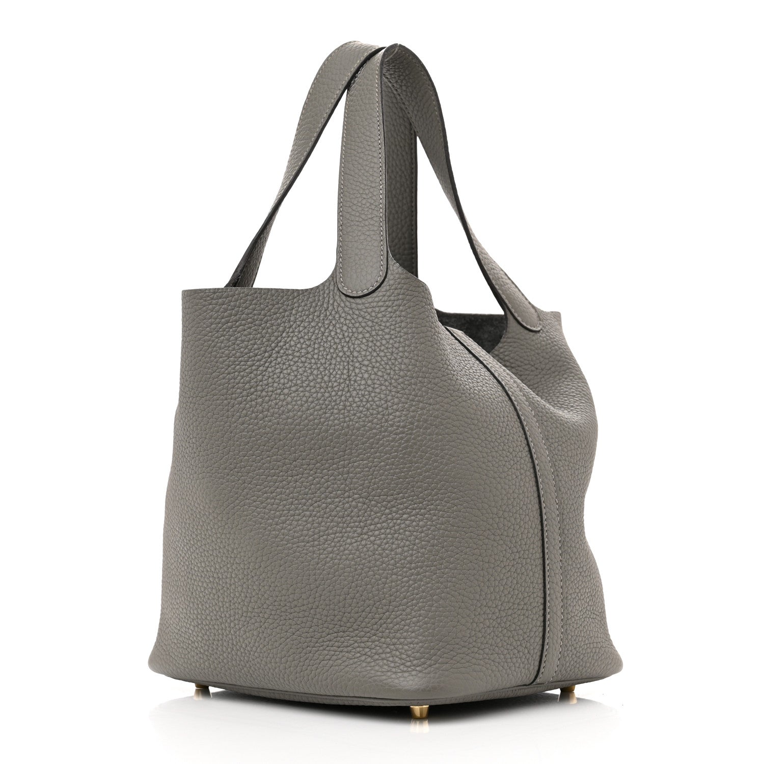 Hermes Taurillon Clemence Picotin Lock 22 MM Gris Meyer 3 of 12