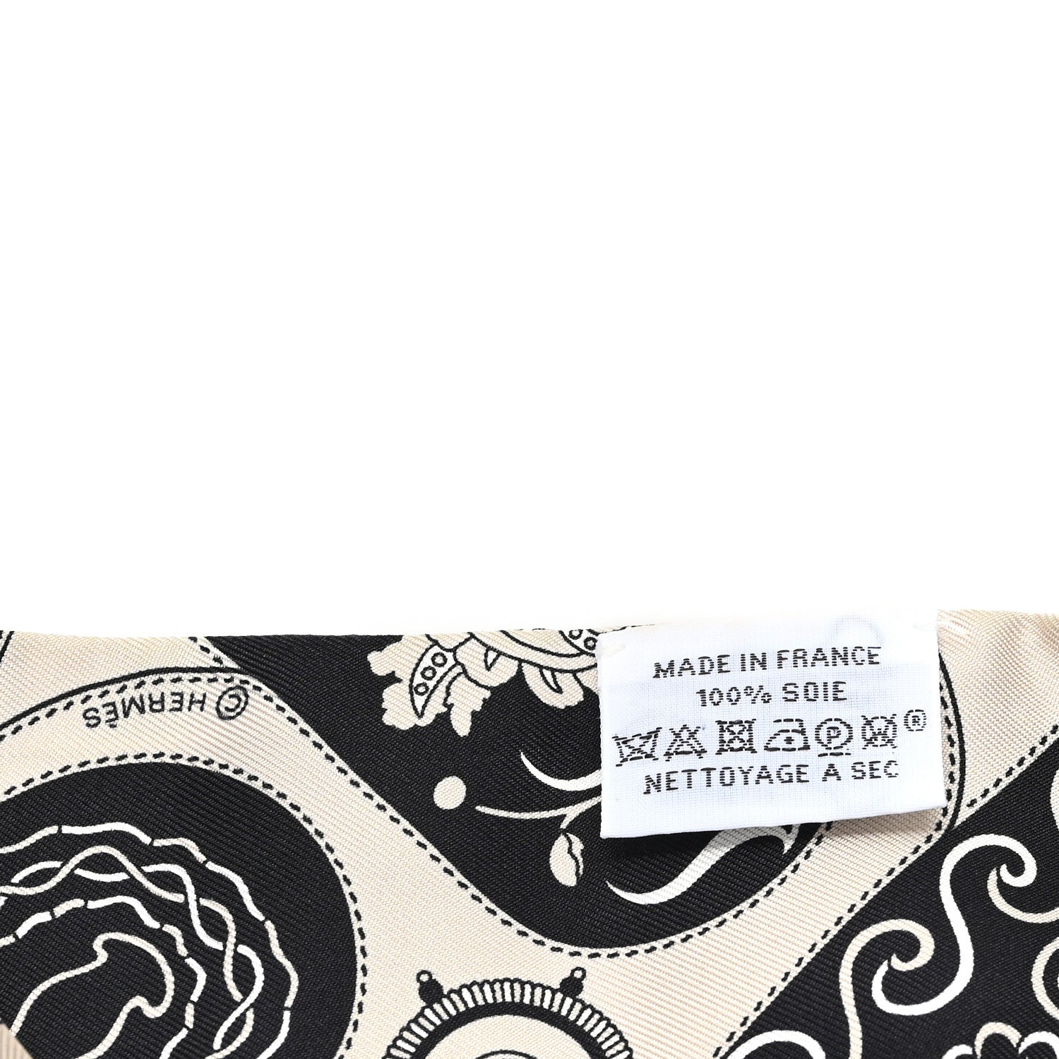 Hermes Silk Festival Des Amazones Twilly Grege Black White 3 of 3