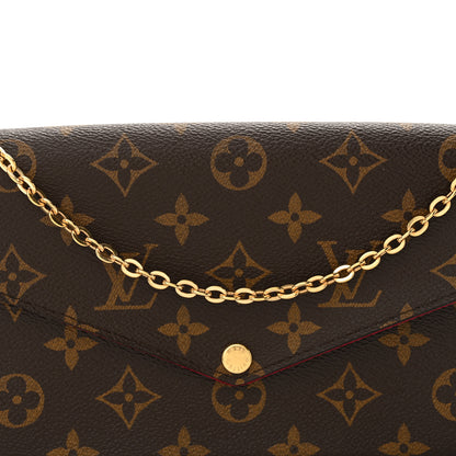 Louis Vuitton Monogram Pochette Felicie Chain Wallet Fuchsia 9 of 12