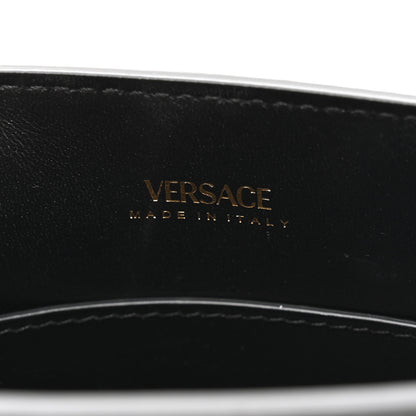 Versace Calfskin Crocodile Embossed Small Medusa '95 Tote Black 6 of 9