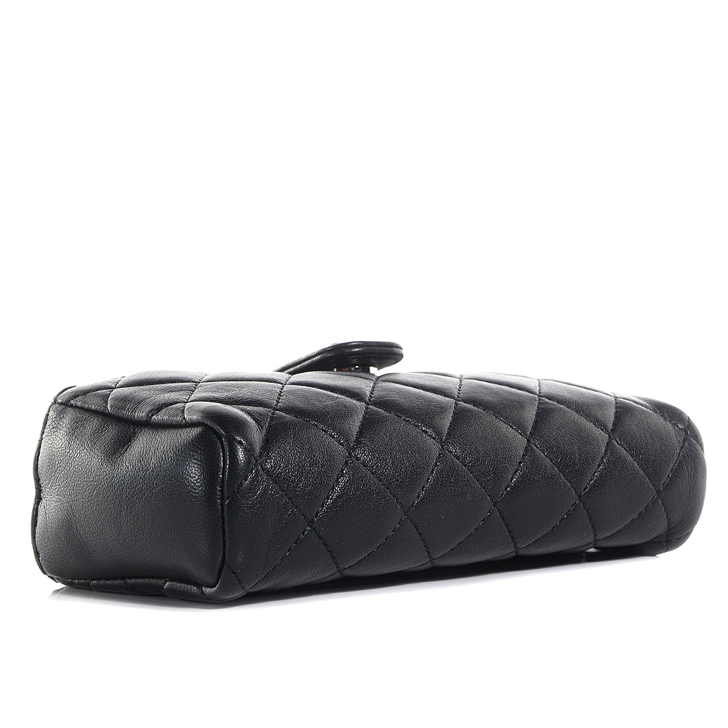 Chanel Lambskin Quilted Crystal Valentine Charms Mini Phone Holder Crossbody Bag Black 4 of 7