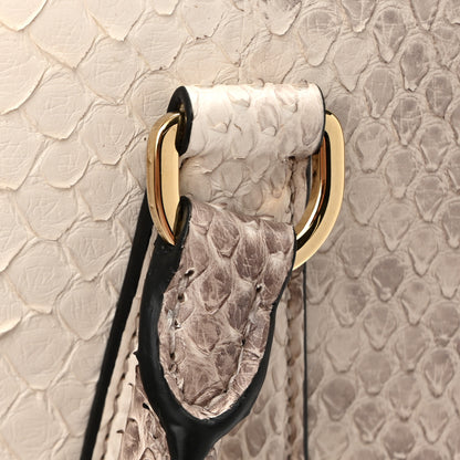 Prada Snakeskin Medium Galleria Double Zip Tote Gradient White 13 of 13