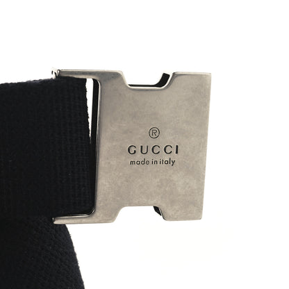 Gucci GG Supreme Monogram Textured Calfskin Retro Interlocking G Belt Bag Black 11 of 11