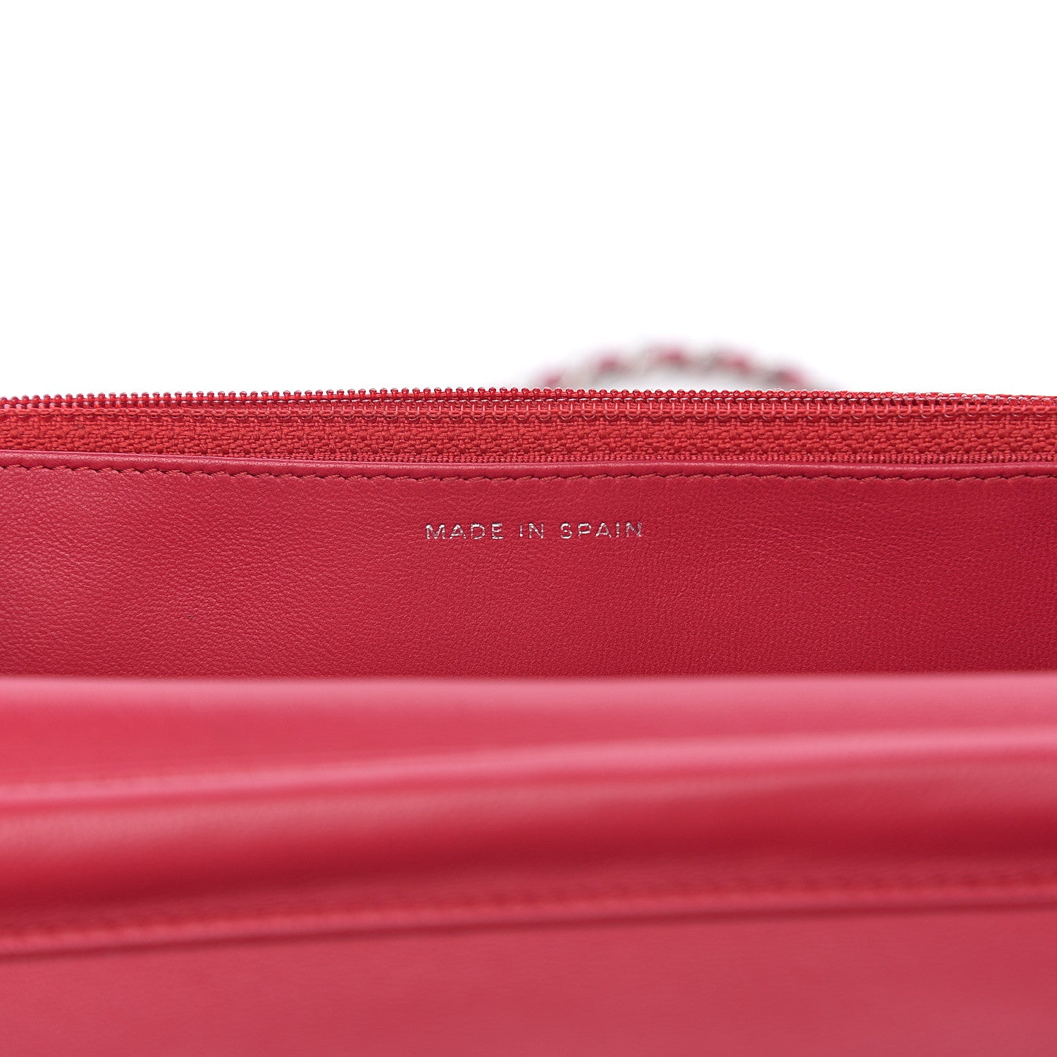Chanel Lambskin Quilted Wallet On Chain WOC Dark Pink 6 of 10