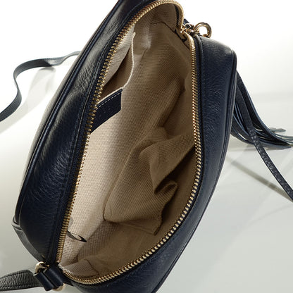 Gucci Pebbled Calfskin Small Soho Disco Bag Blue 5 of 9