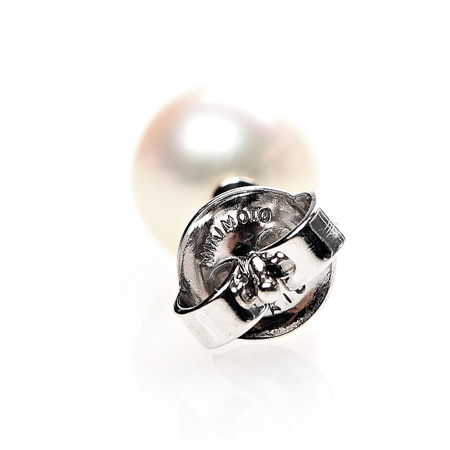 18K White Gold Akoya Pearl 7mm Stud Earrings