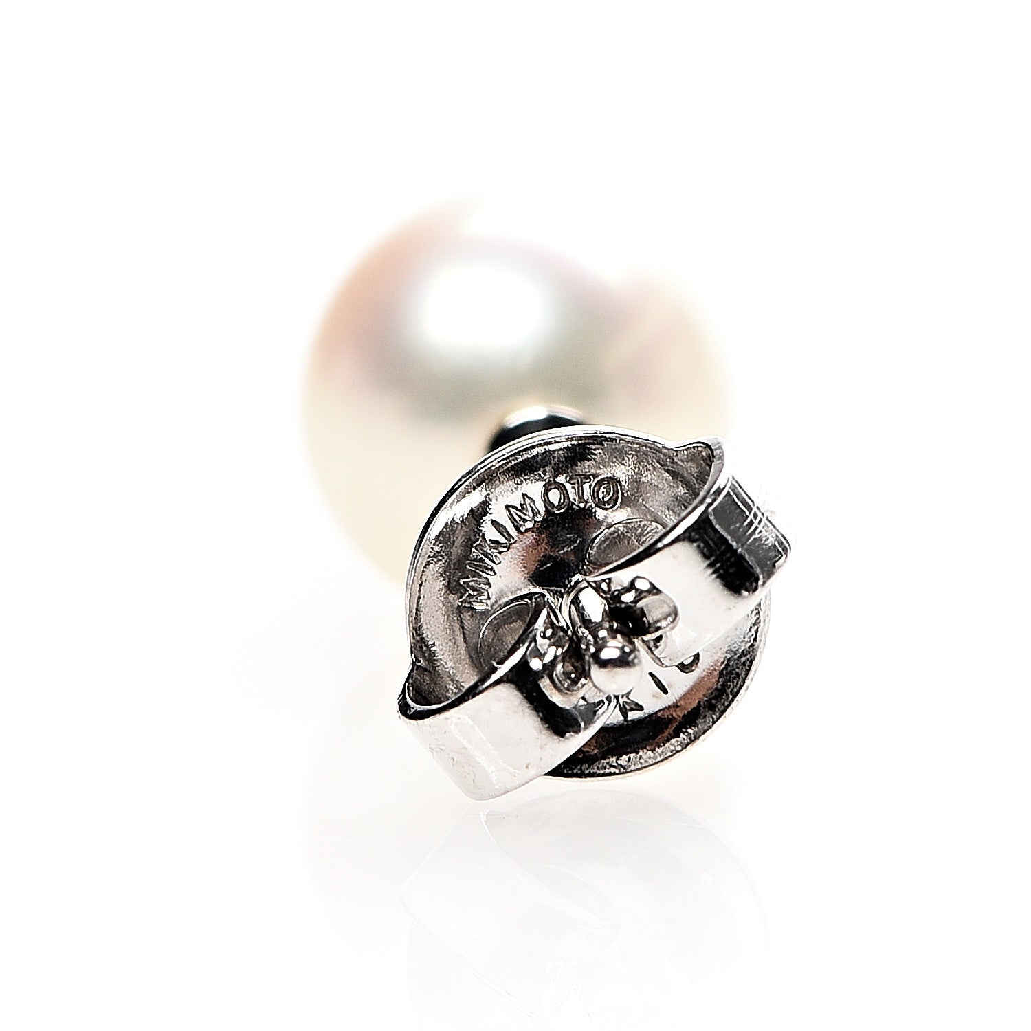 Mikimoto 18K White Gold Akoya Pearl 7mm Stud Earrings 4 of 4