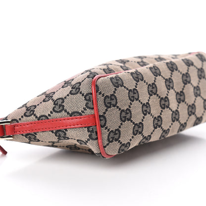 Gucci Monogram Boat Pochette Black Red 5 of 10