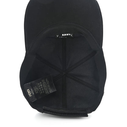 Fendi Cotton FF Ajour Embroidered Baseball Hat 58 Black 8 of 10