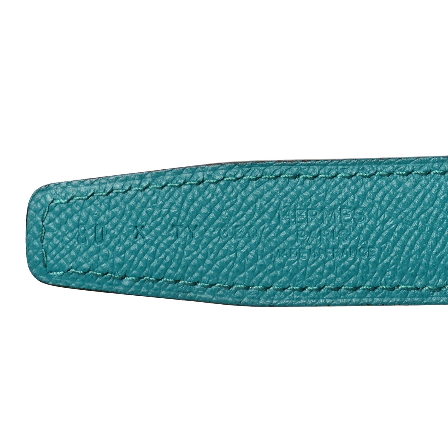 Hermes Swift Epsom 24mm Mini Constance H Belt 80 32 Bleu Paon Gold 5 of 6