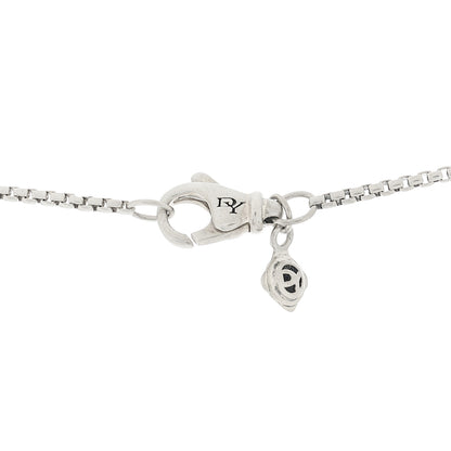 David Yurman Sterling Silver Diamond Black Orchid 9mm Chatelaine Pave Bezel Pendant Necklace 5 of 6