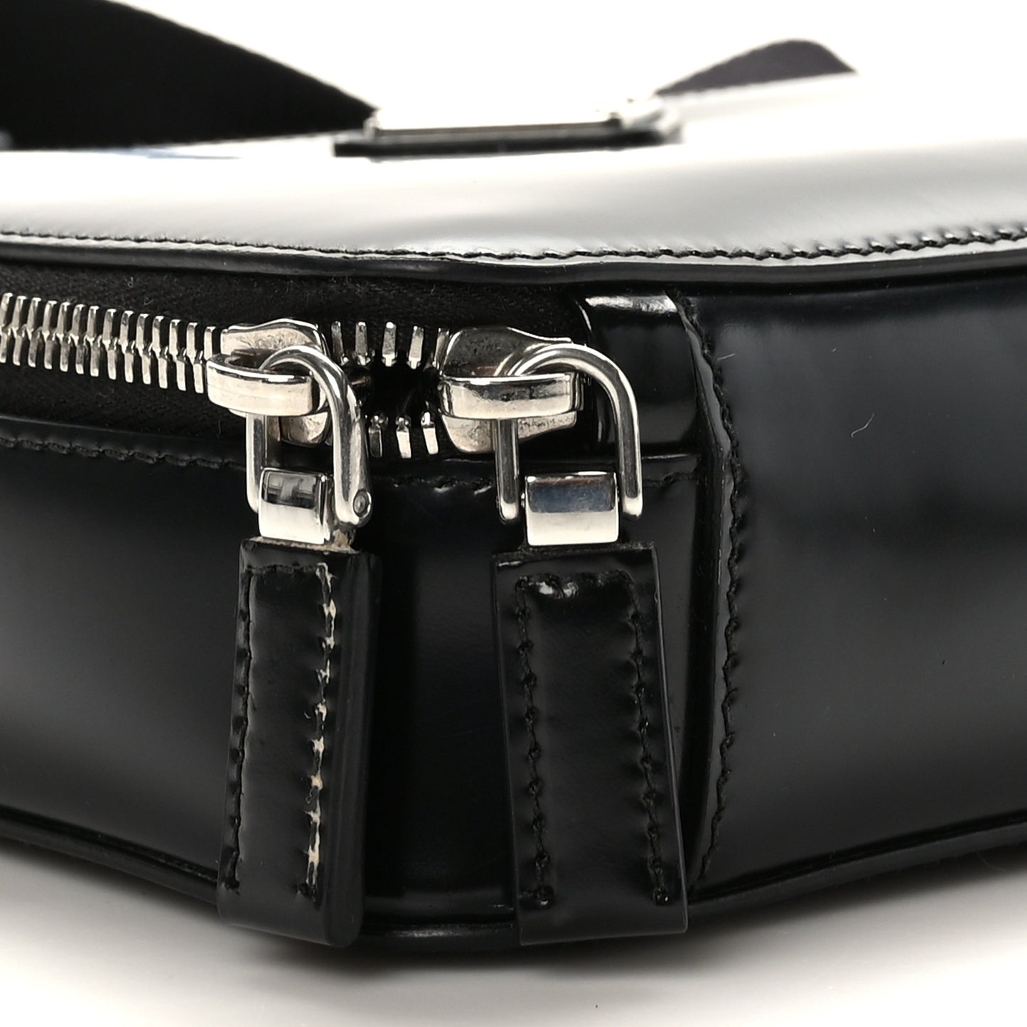 Saffiano Travel Small Brique Crossbody Bag Black