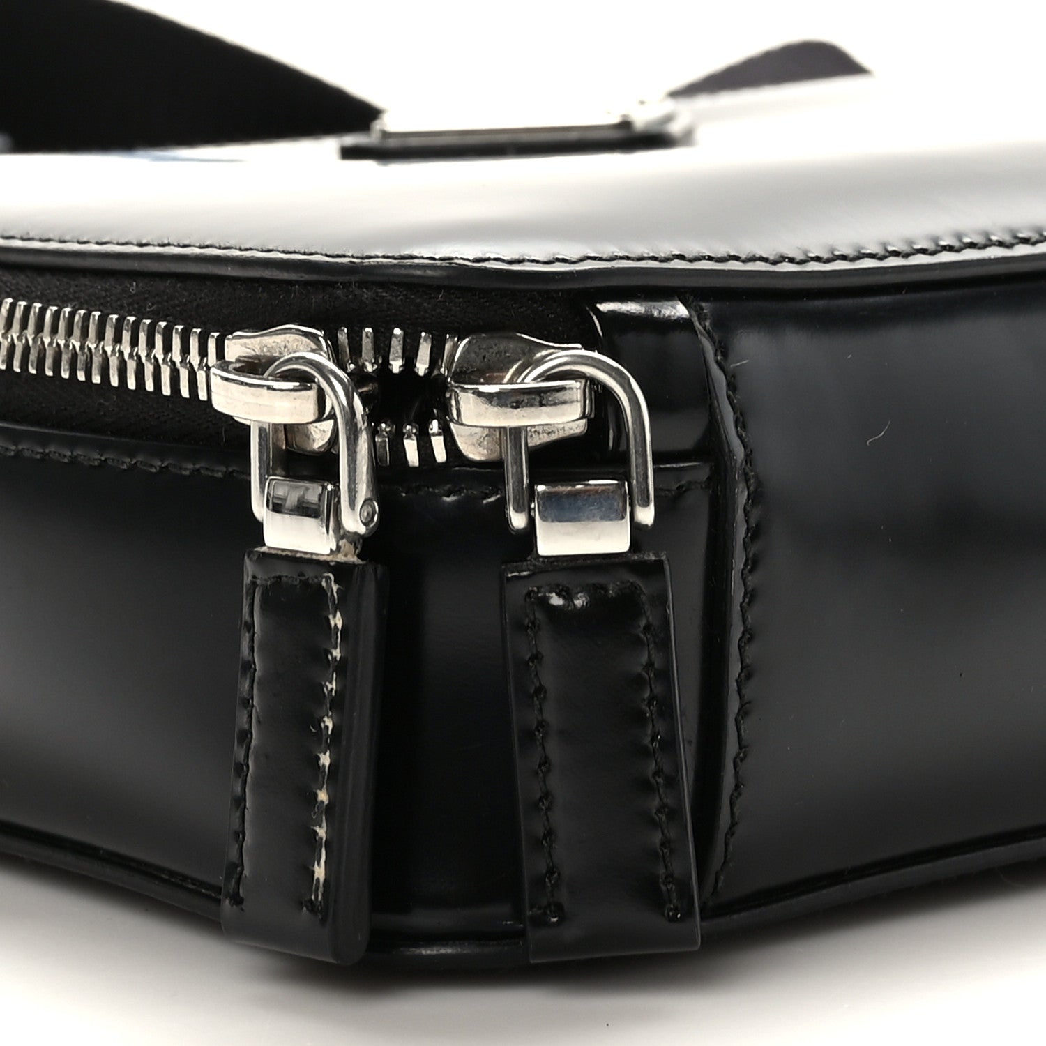 Prada Saffiano Travel Small Brique Crossbody Bag Black 7 of 8