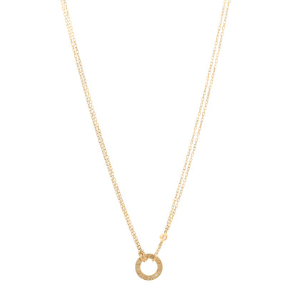 Cartier 18K Yellow Gold 2 Diamond LOVE Necklace 1 of 5
