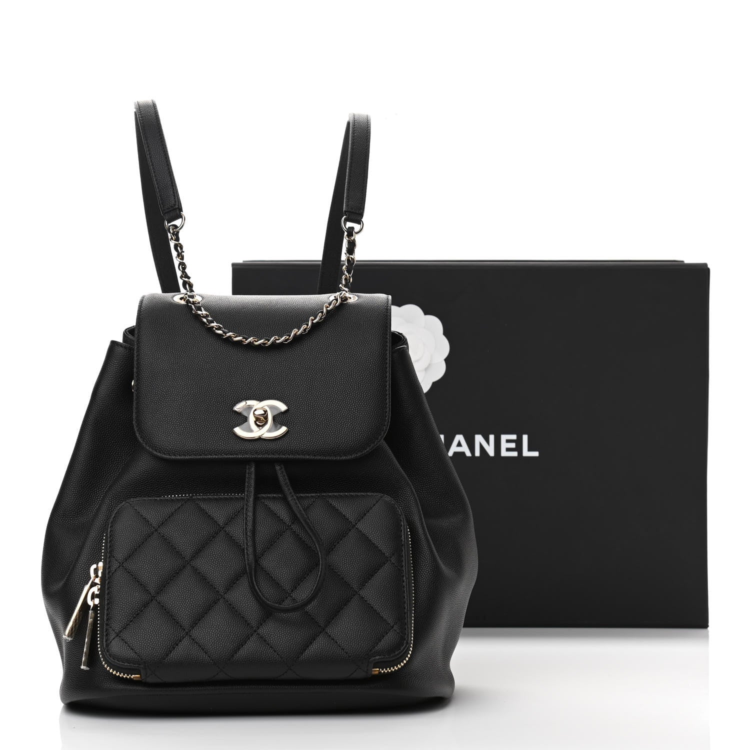 Chanel Caviar Quilted Business Affinity Backpack Black 11 of 11