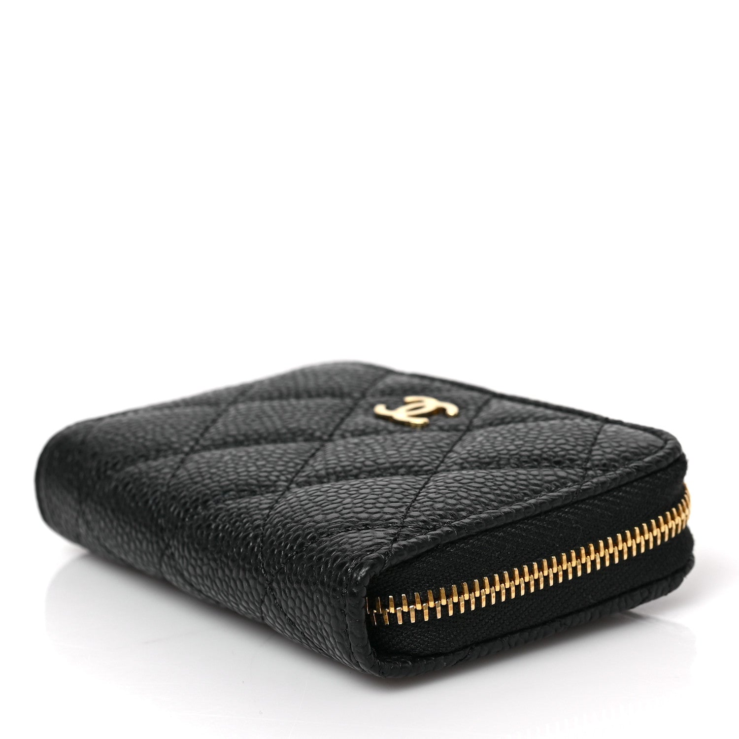 Chanel Caviar Quilted Zip Coin Purse Black 8 of 8