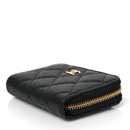 Chanel Caviar Quilted Zip Coin Purse Black 8 of 8