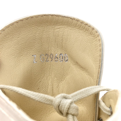 Chanel Lambskin Cap Toe Lace Up Espadrilles 37 White Black 7 of 12