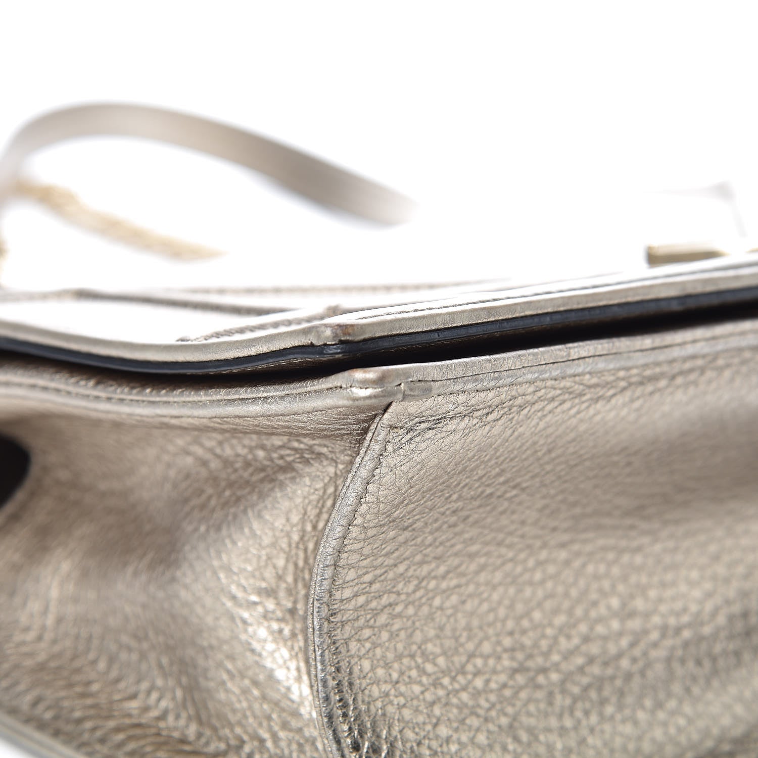 Christian Dior Metallic Grained Calfskin Medium Diorama Flap Bag Gold 11 of 15
