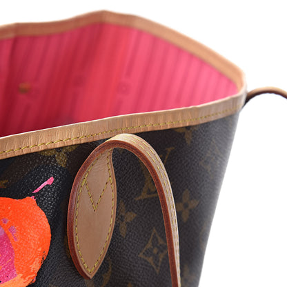 Louis Vuitton Monogram Roses Neverfull MM 12 of 15