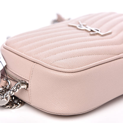 Saint Laurent Grain De Poudre Matelasse Monogram Mini Lou Camera Bag Marble Pink 7 of 9