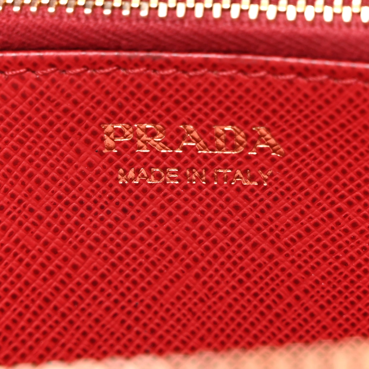 Saffiano Metal Zip Around Wallet Fuoco