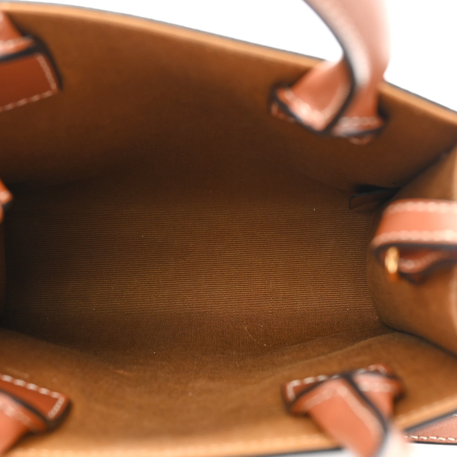 Celine Canvas Calfskin Mini Vertical Cabas Khaki 5 of 10