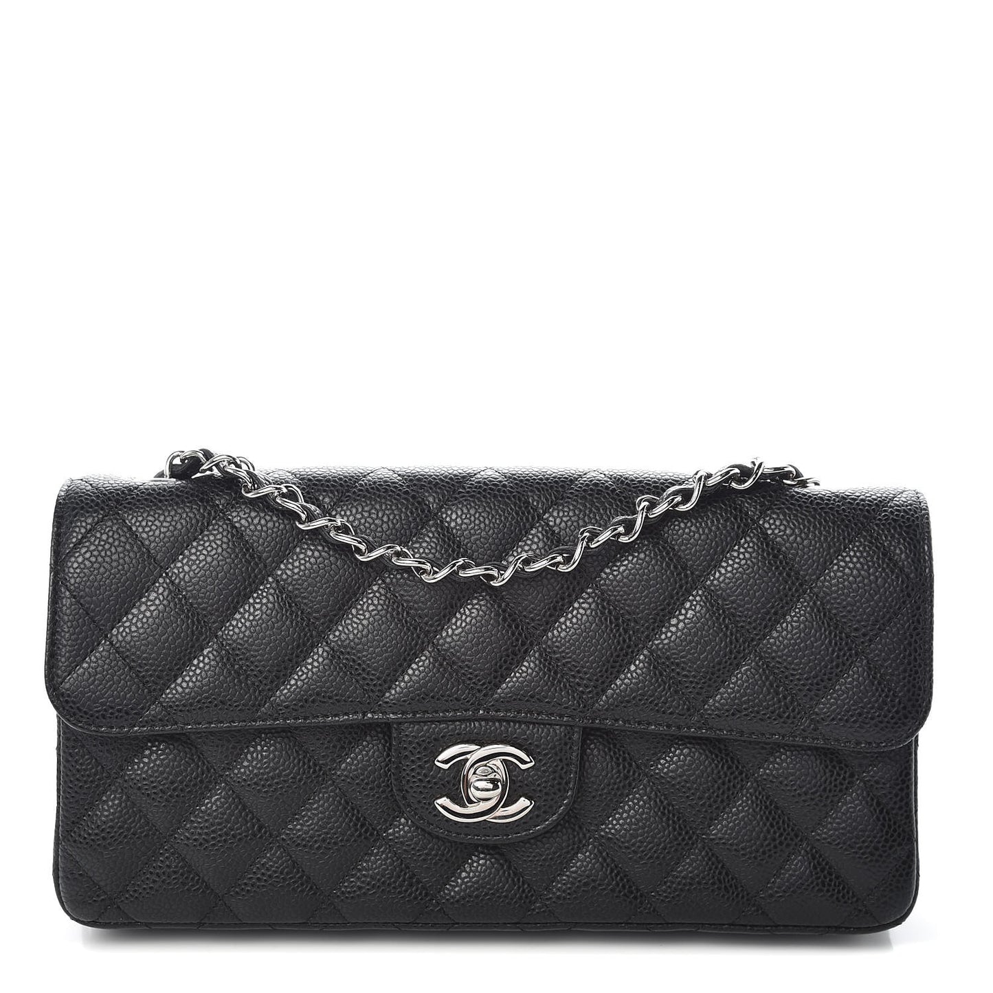 Caviar Quilted East West Flap Black