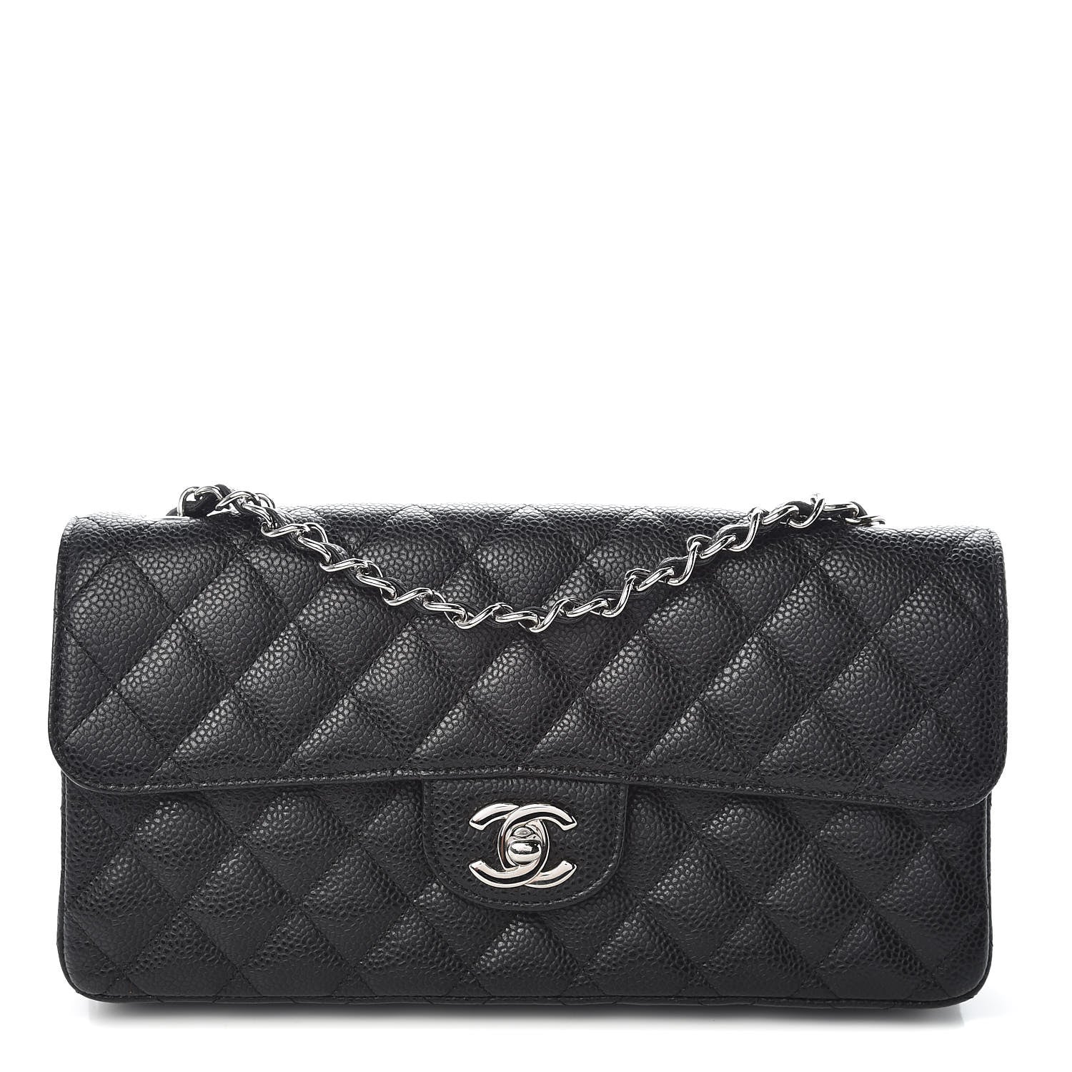 Chanel Caviar Quilted East West Flap Black 1 of 9