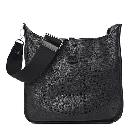 Hermes Taurillon Clemence Evelyne III PM Black 1 of 11