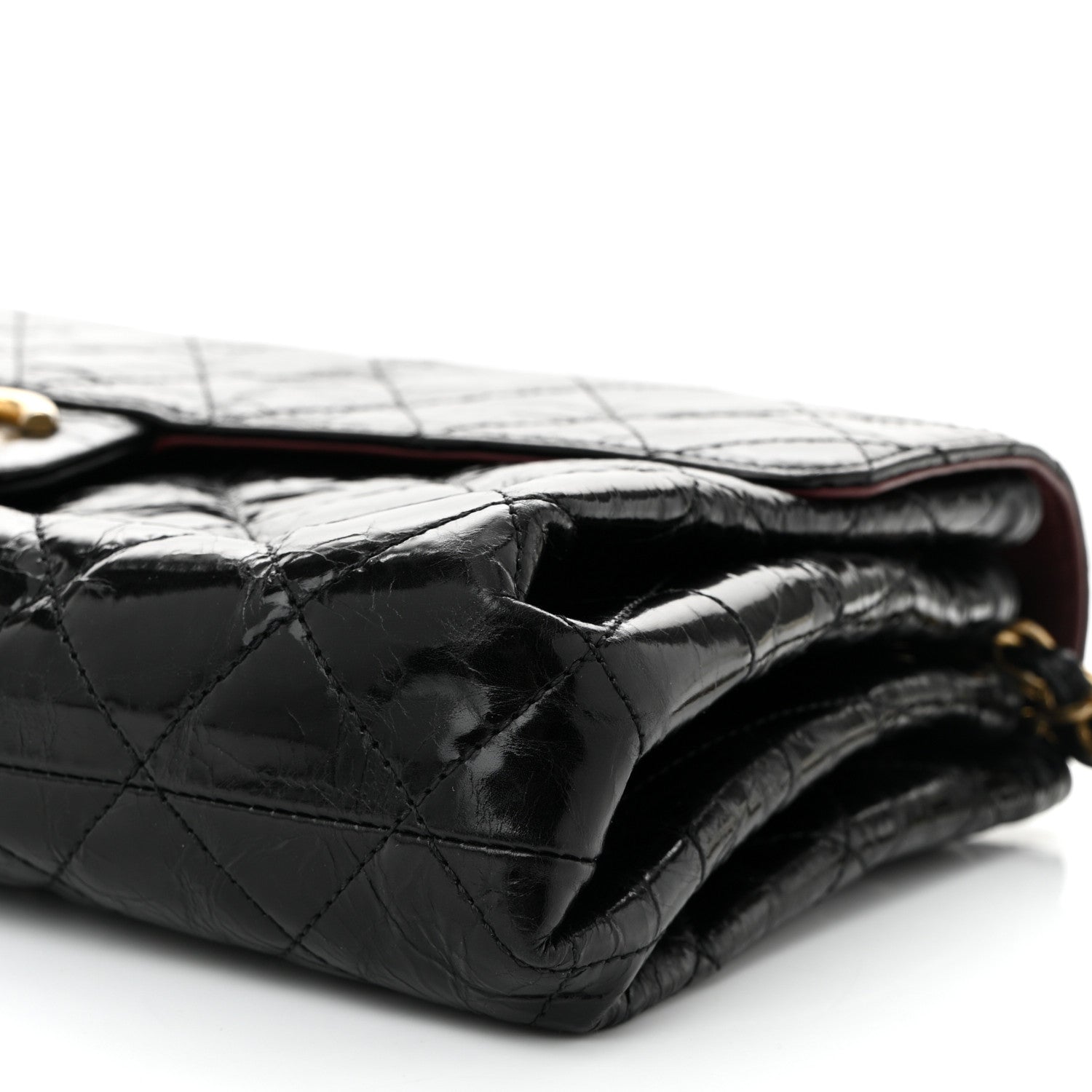 Chanel Glazed Crinkled Calfskin Quilted Flap Black 10 of 10