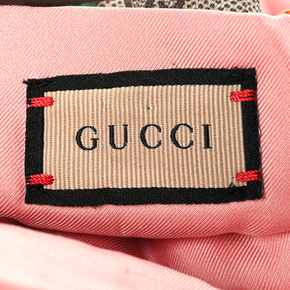 Gucci Silk Monogram Flora Print Headband M Pink 4 of 5