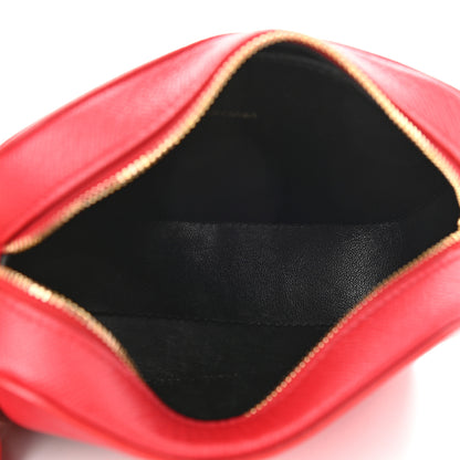 Balenciaga Signature Grained Calfskin Logo XS Ville Camera Bag Rouge Lantern Black 5 of 12
