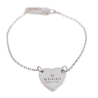 Gucci Sterling Silver Trademark Heart Bracelet 1 of 6