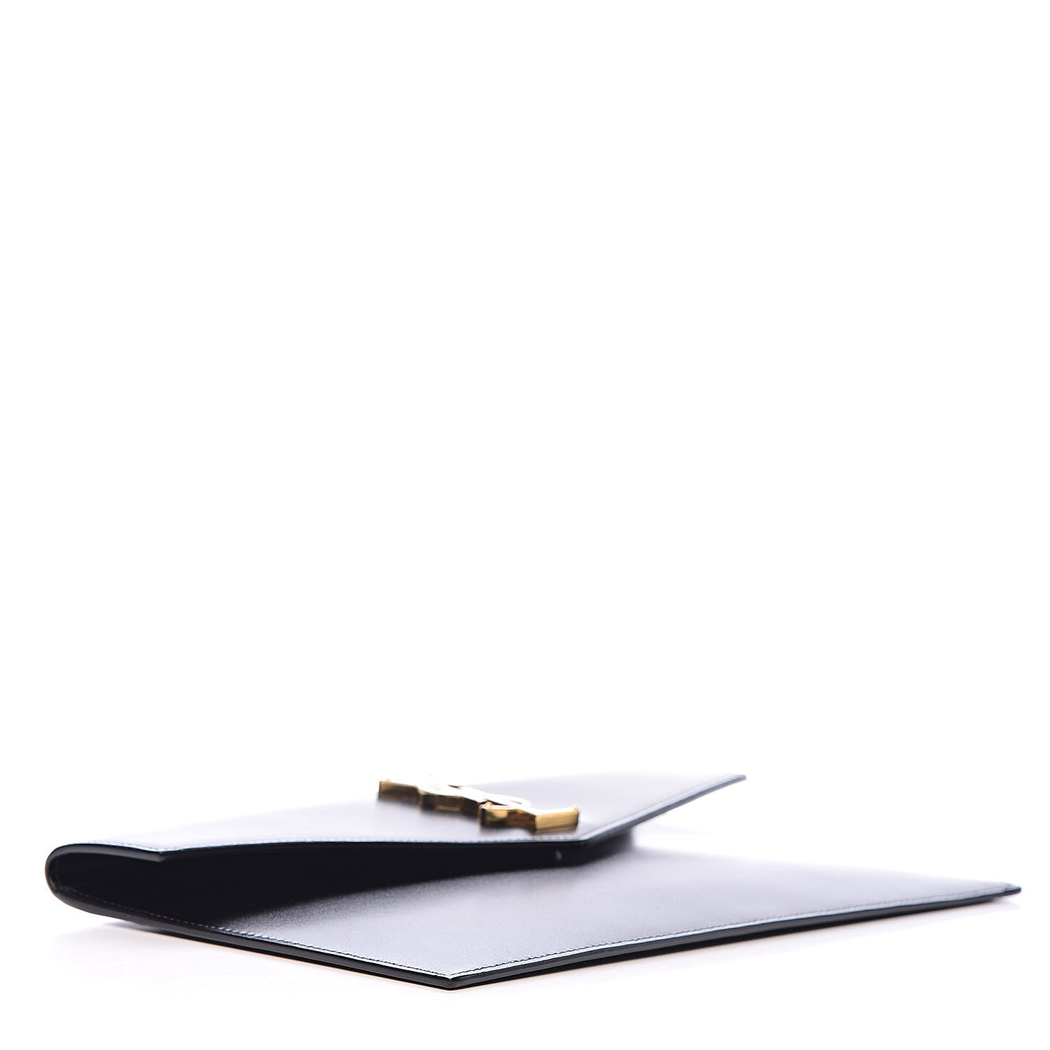 Saint Laurent Smooth Shiny Calfskin Monogram Uptown Pouch Black 4 of 8