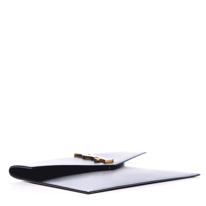 Saint Laurent Smooth Shiny Calfskin Monogram Uptown Pouch Black 4 of 8
