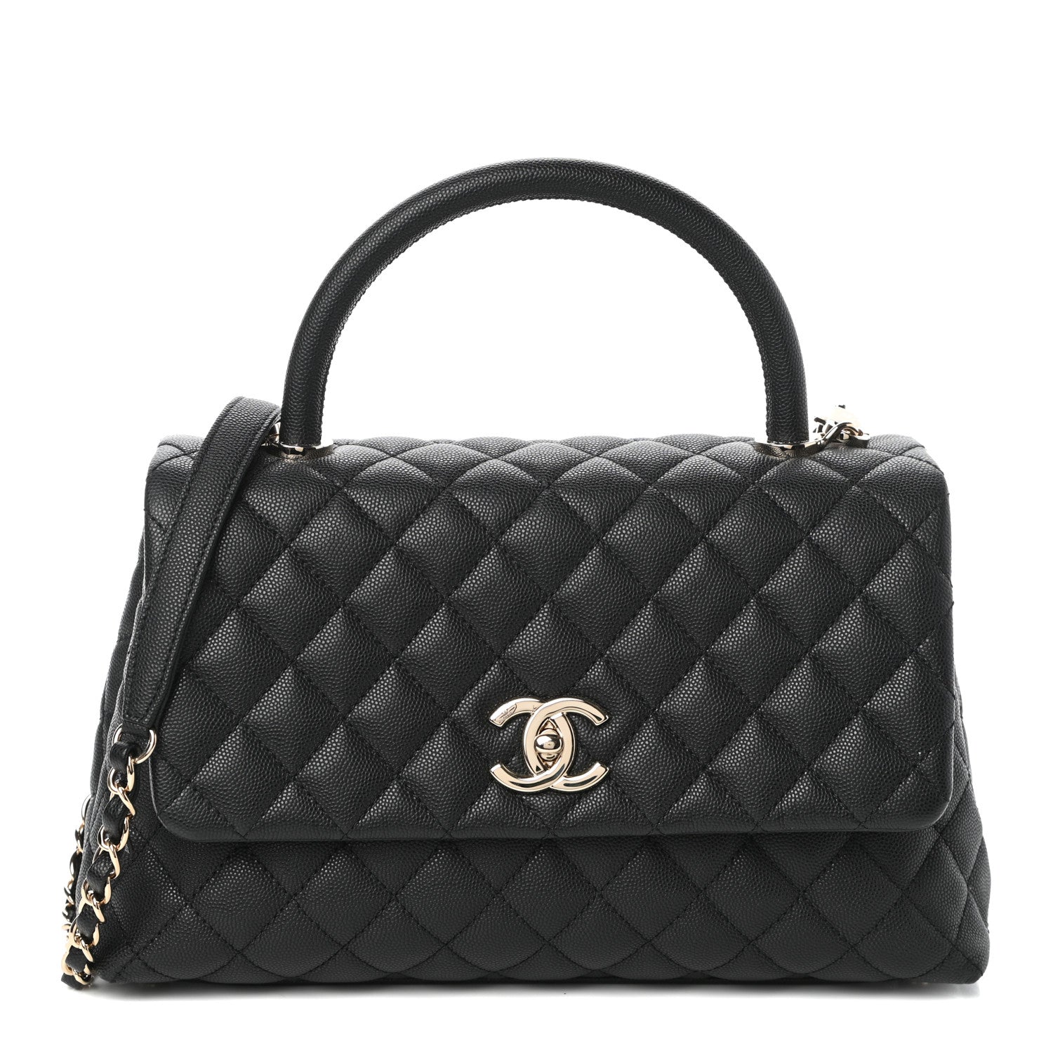 Chanel Caviar Quilted Small Coco Handle Flap Black 1 of 10