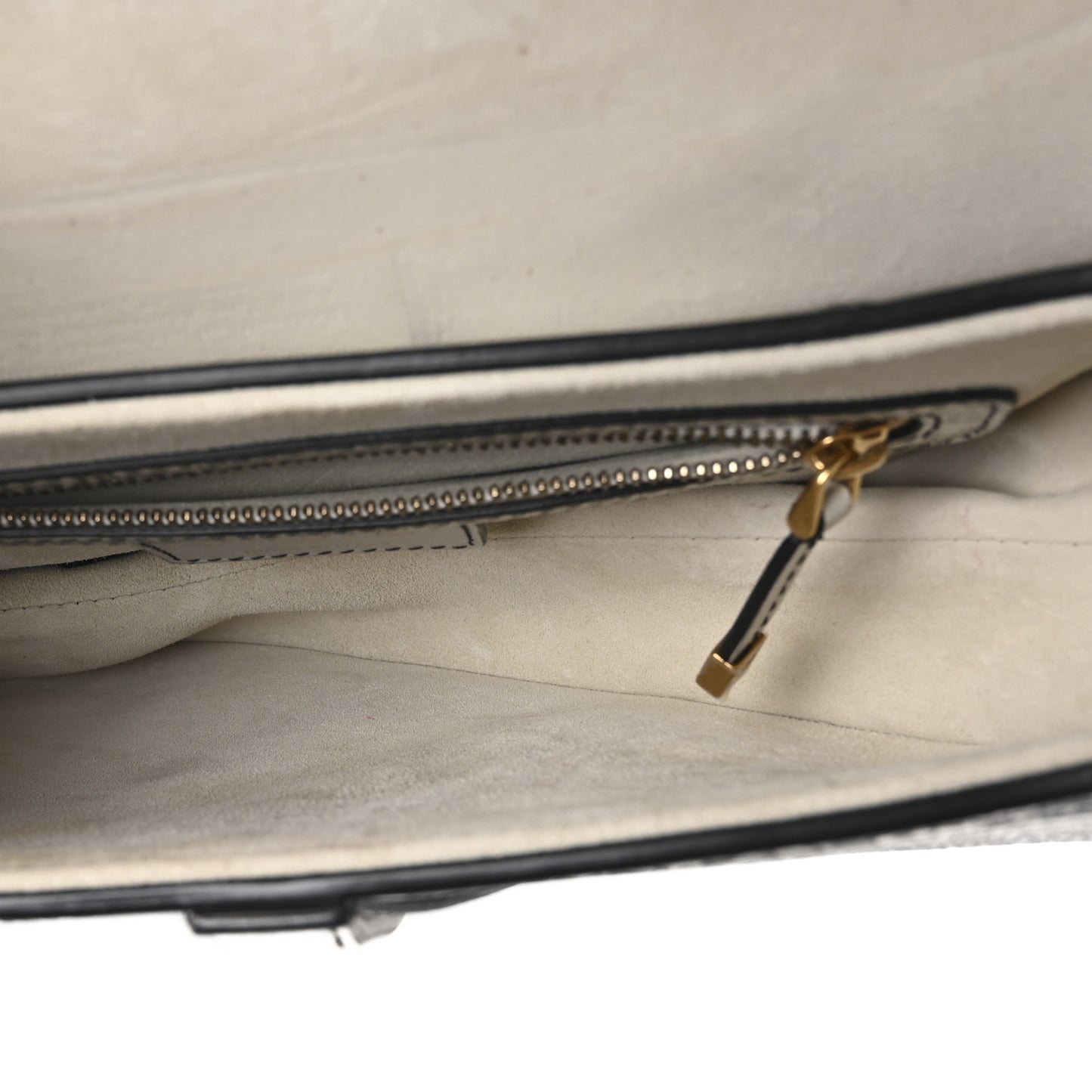 Calfskin Newspaper Printed Saddle Bag With Strap Black White