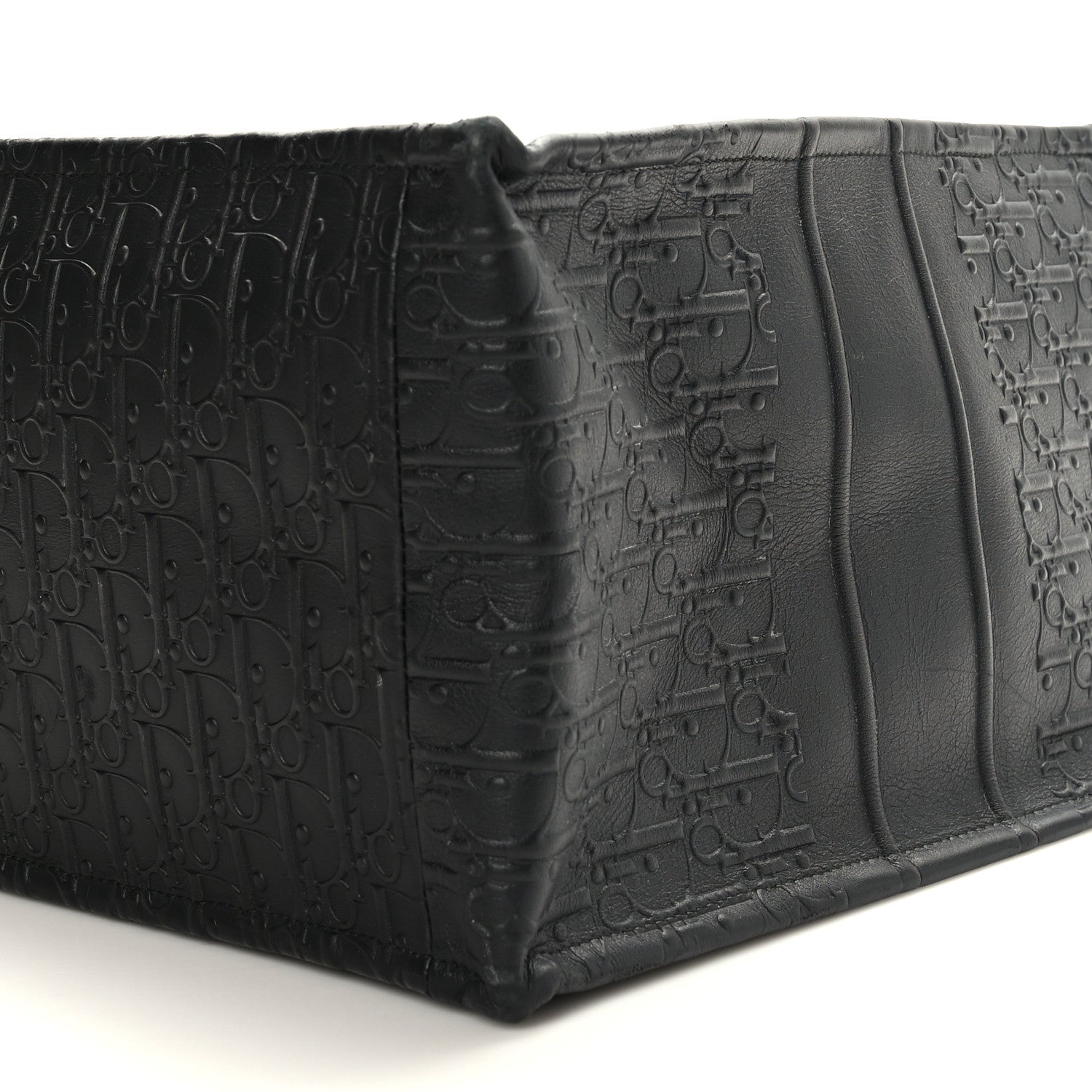 Christian Dior Oblique Calfskin Embossed Book Tote Black 9 of 9