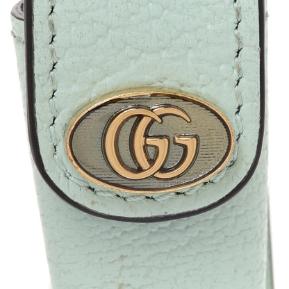 Gucci Textured Calfskin Enamel Single Porte Rouges Keychain Water Green 6 of 9