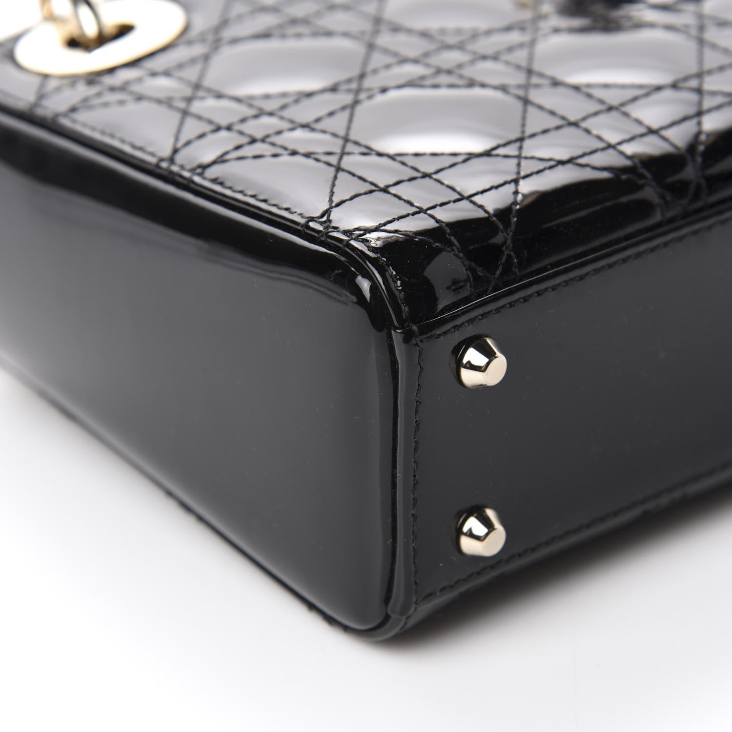 Christian Dior Patent Cannage Mini Lady Dior Black 7 of 12