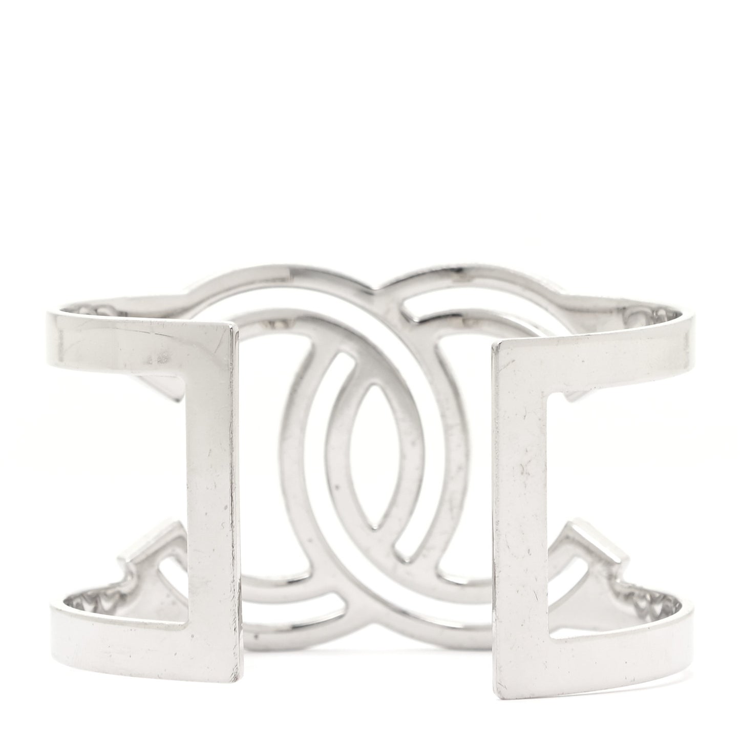 Metal Crystal CC Cuff Silver
