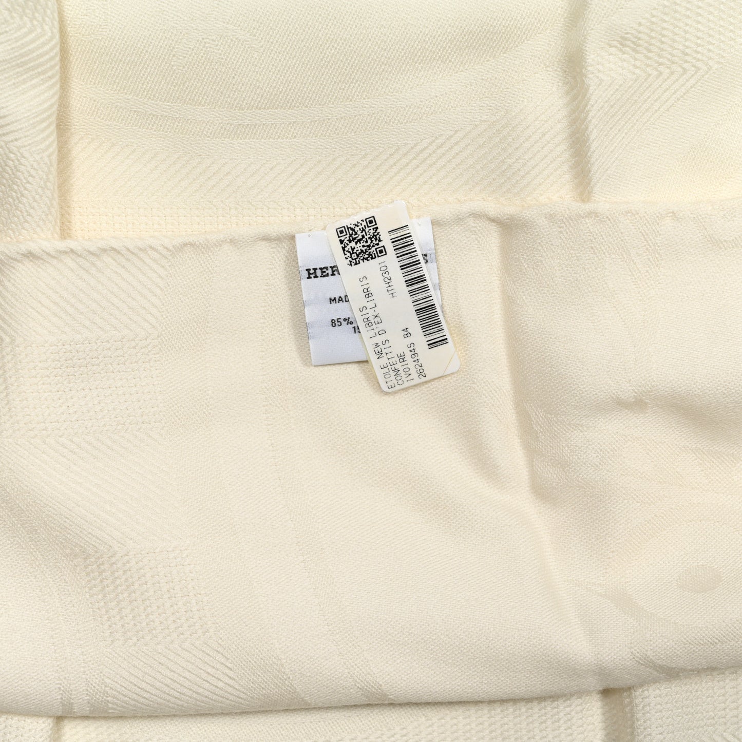 Cashmere Silk New Libris Confettis D'Ex Stole Ivory