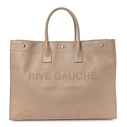 Saint Laurent Vitello Large Rive Gauche Tote Sea Salt 1 of 10