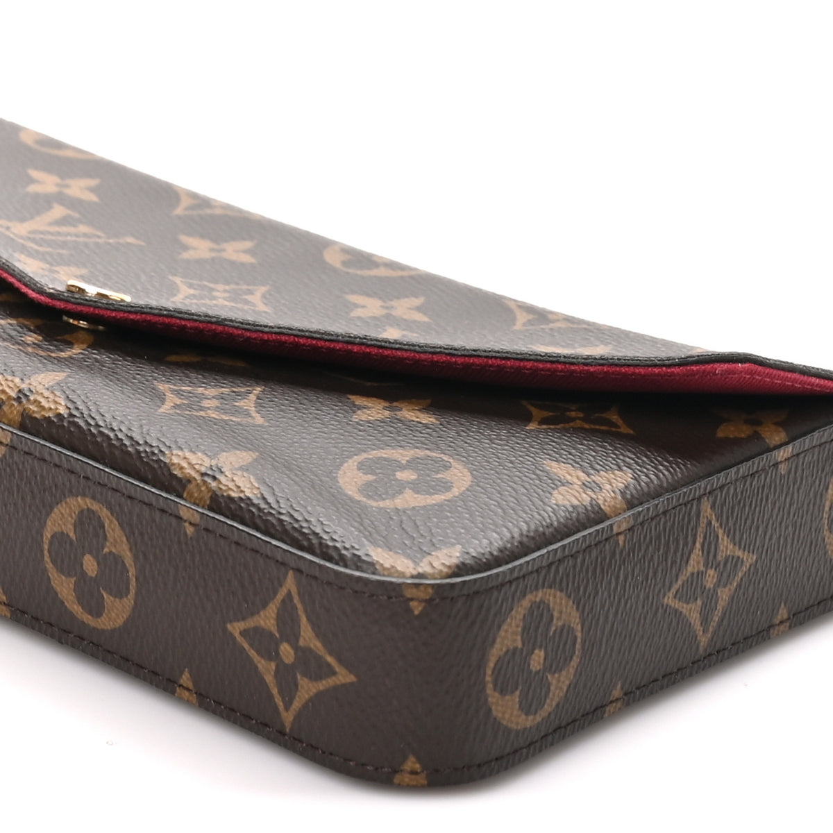 Louis Vuitton Monogram Pochette Felicie Chain Wallet Fuchsia 10 of 11